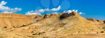 Landscape near Doiret village in Tataouine Governorate, South Tunisia