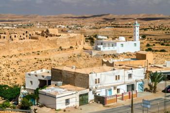 View of Ksour Jlidet, a village in Tataouine Governorate, South Tunisia