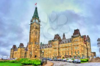 Canadian Parliamentary Building on Parliament Hill in Ottawa
