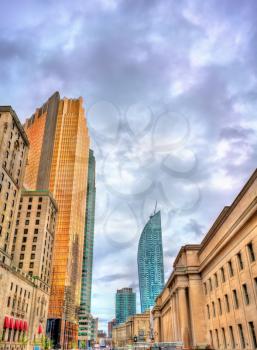 Union railway station in Toronto - Ontario, Canada