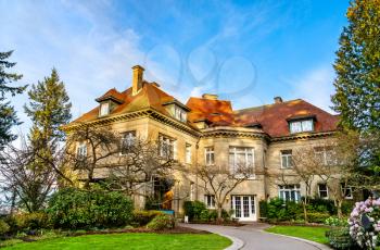 The Pittock Mansion, a French Renaissance-style chateau in the West Hills of Portland - Oregon, United States