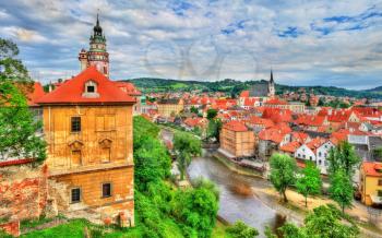 View of Cesky Krumlov town, a UNESCO heritage site in South Bohemia, Czech Republic