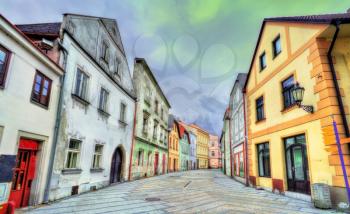 Houses in the old town of Jindrichuv Hradec city - South Bohemia, Czech Republic