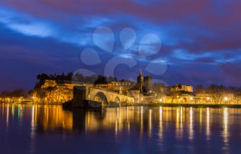 View of medieval town Avignon at morning, UNESCO world heritage