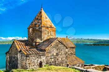 Sevanavank Monastery on a peninsula at the northwestern shore of Lake Sevan in Armenia