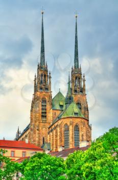 The Cathedral of Saints Peter and Paul on the Petrov hill in Brno - Moravia, Czech Republic