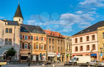 Buildings in the old town of Prerov - Olomouc Region, Czech Republic