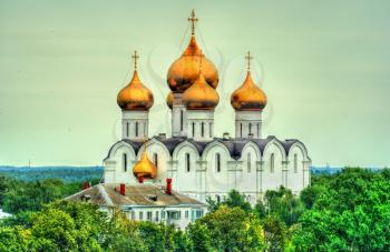 View of the Assumption Cathedral in Yaroslavl, the Golden Ring of Russia