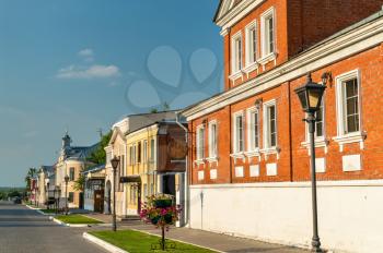 Traditional houses in the old town of Kolomna, Russia