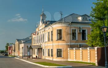 Traditional houses in the old town of Kolomna, Russia