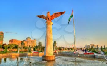 National Flag Park in Dushanbe, the capital of Tajikistan