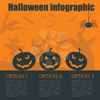 Halloween infographic design. Vector illustration