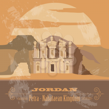 Jordan. Retro styled image. Vector illustration