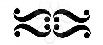 Royalty Free Clipart Image of a Graphic Accent With Dots in the Centre