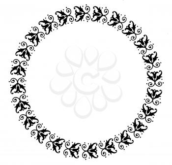 Royalty Free Clipart Image of a Circular Frame