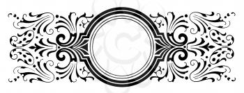 Royalty Free Clipart Image of a Decorative Round Frame