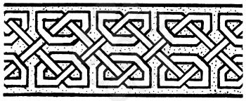 Royalty Free Clipart Image of a Horizontal Header With a Repeating Pattern