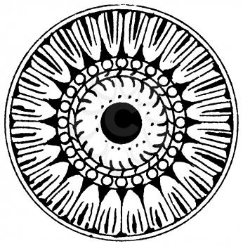 Royalty Free Clipart Image of a Medallion