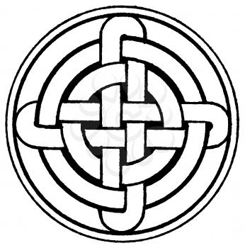 Royalty Free Clipart Image of a Knot Medallion