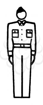 Royalty Free Clipart Image of a Soldier