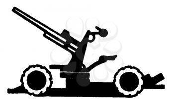 Royalty Free Clipart Image of a Cannon