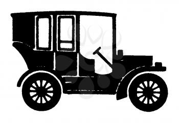 Royalty Free Clipart Image of an Antique Car