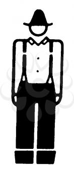 Royalty Free Clipart Image of a Farmer