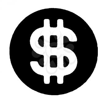 Royalty Free Clipart Image of a Dollar Sign