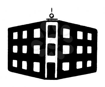 Royalty Free Clipart Image of a Building