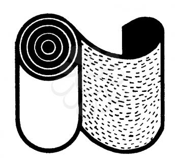 Royalty Free Clipart Image of a Roll of Carpet
