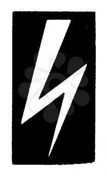 Royalty Free Clipart Image of a Lightning Bolt