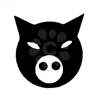 Royalty Free Clipart Image of a Pig