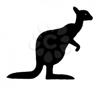 Royalty Free Clipart Image of a Kangaroo
