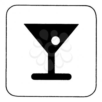 Royalty Free Clipart Image of a Martini Glass