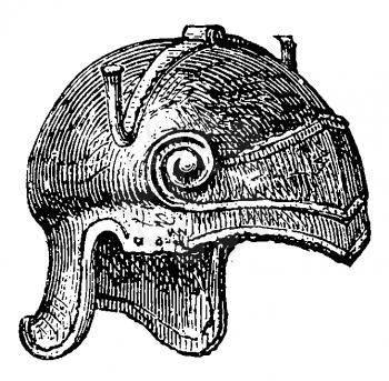 Royalty Free Clipart Image of a Helmet