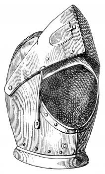 Royalty Free Clipart Image of a Helmet