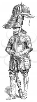 Royalty Free Clipart Image of a soldier 