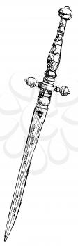 Royalty Free Clipart Image of a Sword