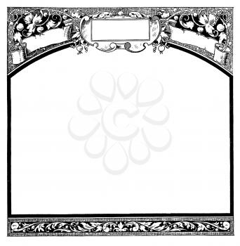 Royalty Free Clipart Image of a Frame with Vines