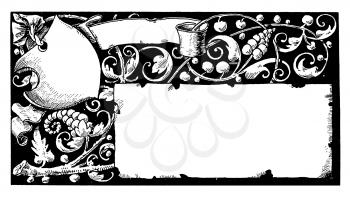Royalty Free Clipart Image of a Decorative Banner
