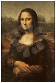 Royalty Free Clipart Image of the Mona Lisa