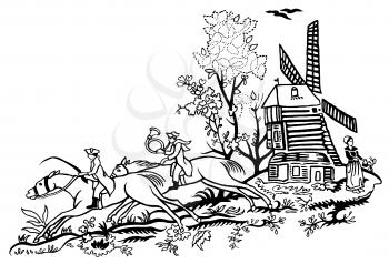 Windmills Illustration