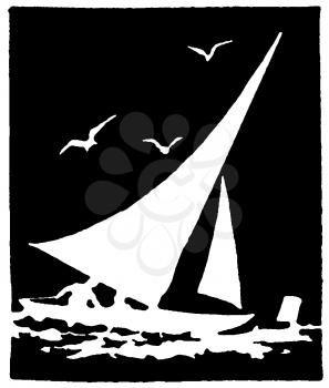 Sailboats Illustration