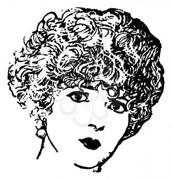 Royalty Free Clipart Image of a Woman's face 