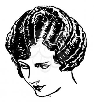 Royalty Free Clipart Image of a Woman's Head