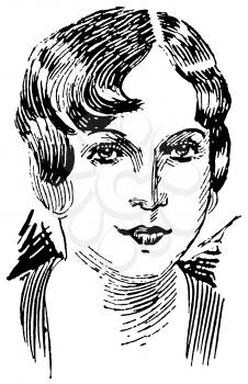 Royalty Free Clipart Image of a Portrait of a Woman 