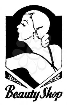 Royalty Free Clipart Image of a Vintage Beauty Advertisement