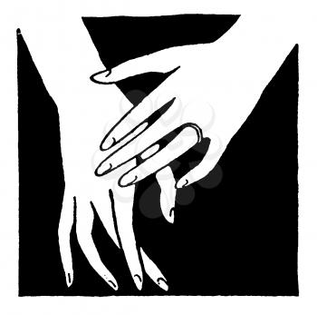 Royalty Free Clipart Image of a Woman's Hands