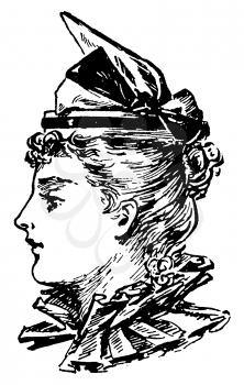 Royalty Free Clipart Image of the side profile of a Woman's Face