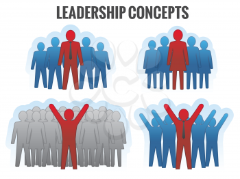 Leadership concepts. Vector illustration.